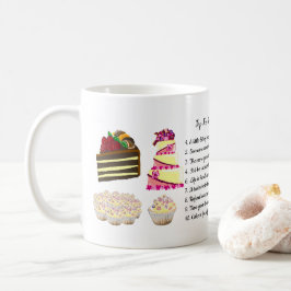 Caneca De Café FUNNY 10 Principais Motivos Para Comer Bolo Person