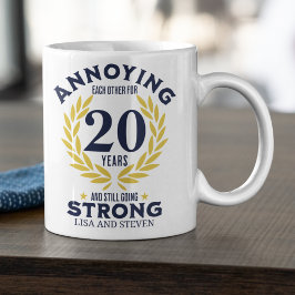 Caneca De Café Funny 20th Anniversary for couples