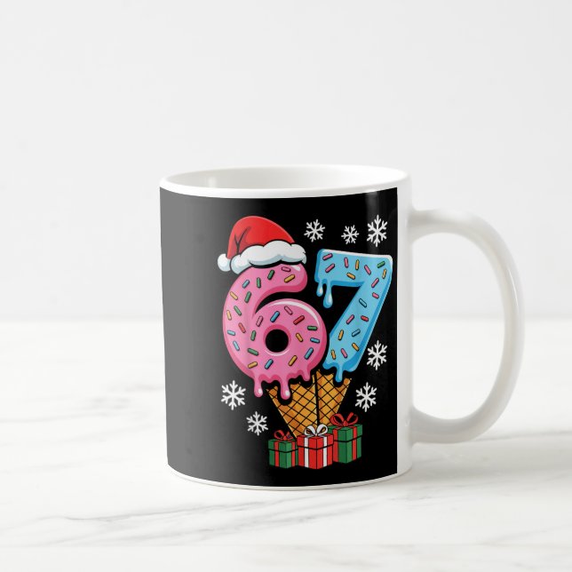 Caneca De Café Funny 67 Christmas Meme Ice Cream 67  (Direita)
