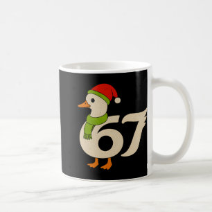Caneca De Café Funny 67 Ganso Natal 6 7 Meme Pato Chapéu do Papai