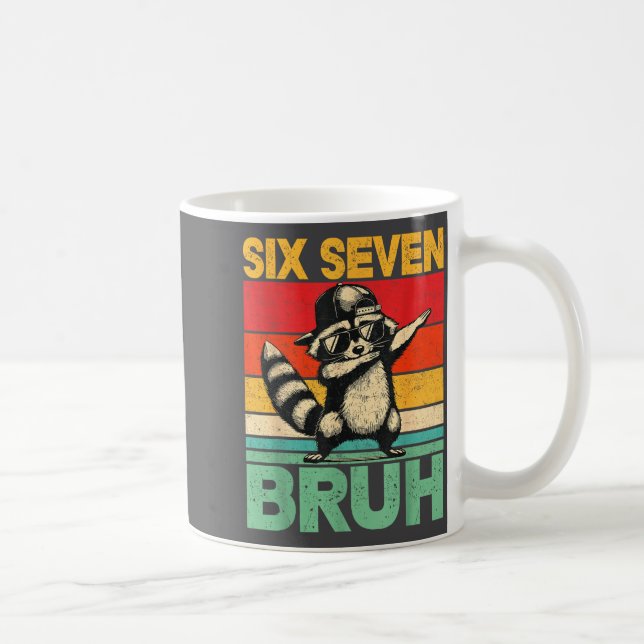 Caneca De Café Funny 67 Meme Boys Kids 6 7 Dabbing Six Seven Bruh (Direita)