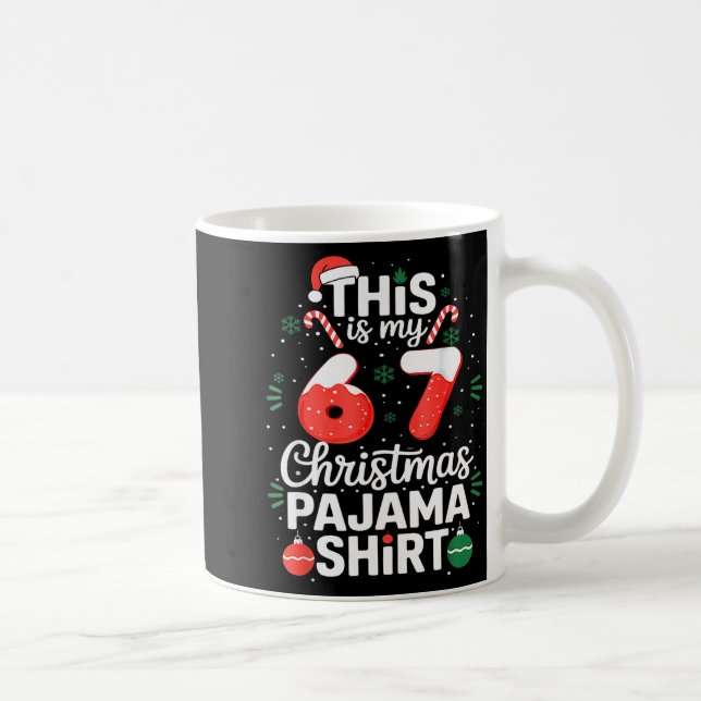 Caneca De Café Funny 67 Six Seven Meme Brainrot Cringe Christmas  (Direita)