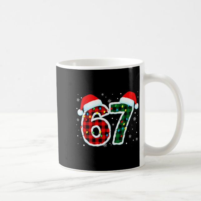 Caneca De Café Funny 67 Six Seven Meme Christmas Pajamas Holiday  (Direita)
