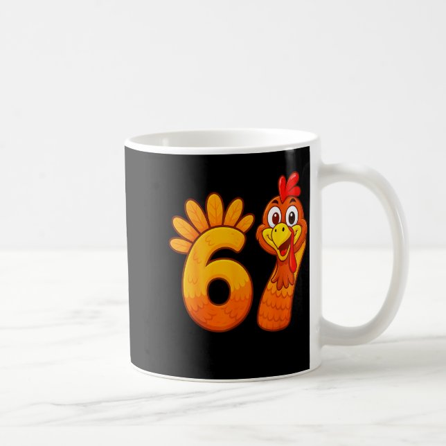 Caneca De Café Funny 67 Thanksgiving Meme Turkey Six Seven Costum (Direita)