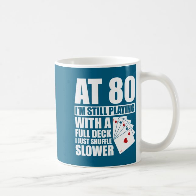 Caneca De Café Funny 80th Birthday Ker Player 80 Year Old  (Direita)