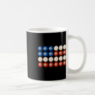 Caneca De Café Funny 8 bolas dos Estados Unidos Bandeira Retro Pi