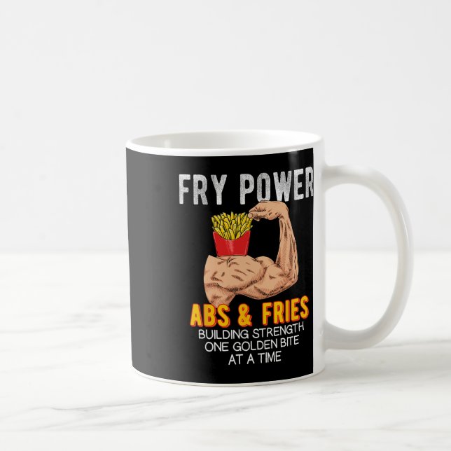 Caneca De Café Funny Abs Exerce Fries Franceses Construção Muscul (Direita)