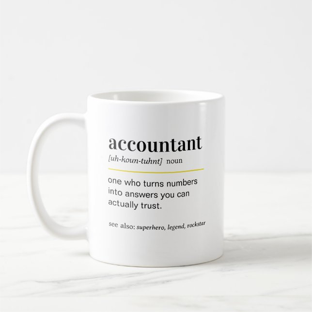 Caneca De Café Funny Accountant Definition Gift (Esquerda)