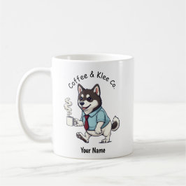 Caneca De Café Funny Alaskan Klee Kai  Business Suit Coffee 