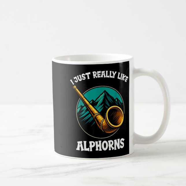 Caneca De Café Funny Alphorn  (Direita)
