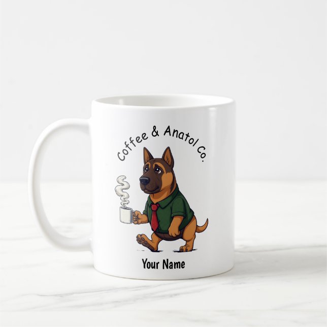 Caneca De Café Funny Anatolian Shepherd Dog Business Suit Coffee (Esquerda)