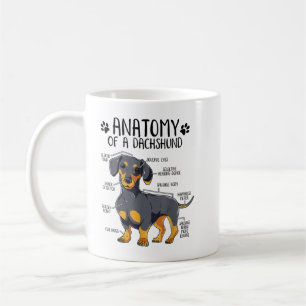 Caneca De Café Funny Anatomy Dachshund Wiener Dog Cute Doxie Love