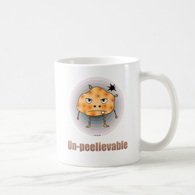 Caneca De Café Funny Angry Potato – Un-peelievable Art (Direita)