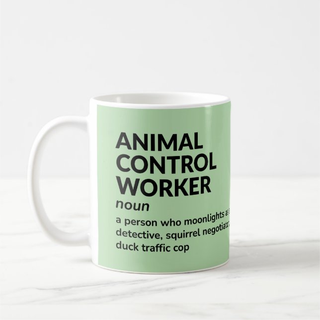 Caneca De Café Funny Animal Control Worker Gift Mug (Esquerda)