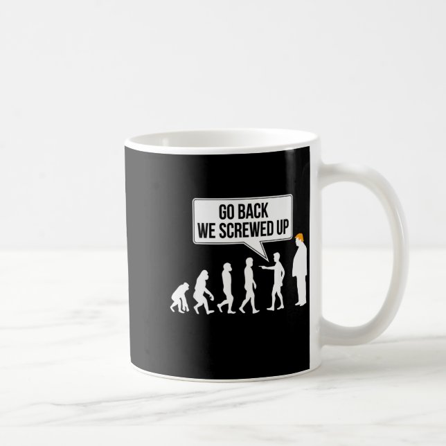 Caneca De Café Funny Anti-trump Evolution Litical Humor  (Direita)