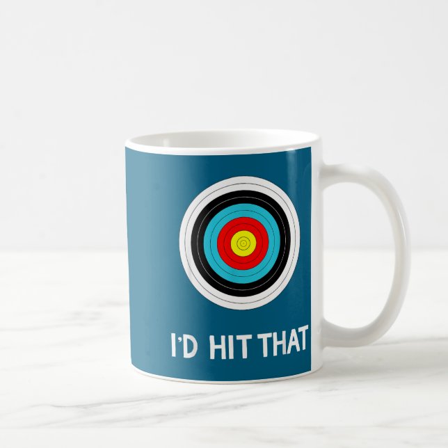 Caneca De Café Funny Archery Quote I'd Hit That Archer Gif  (Direita)