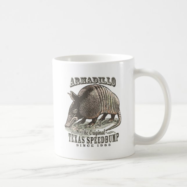 Caneca De Café Funny Armadillo Speedbumps por Mudge Studios (Direita)