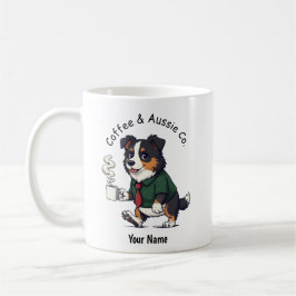Caneca De Café Funny Australian Shepherd dog Business Suit Coffee