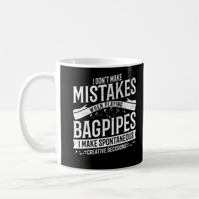 Caneca De Café Funny Bagpipe Musician Music Loud Bagpiper (Esquerda)