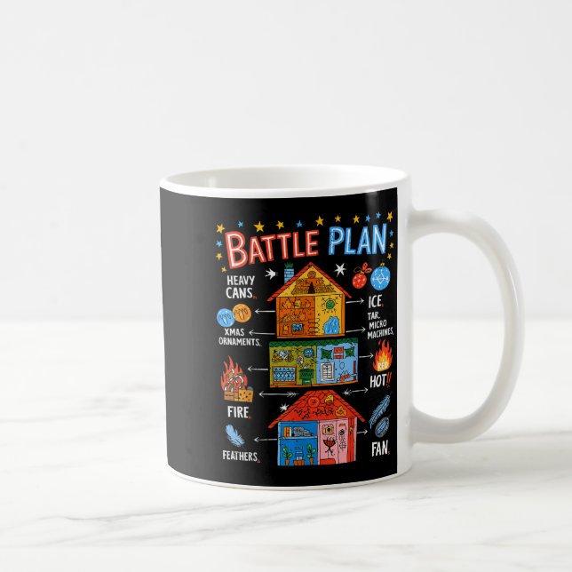 Caneca De Café Funny Battle Plan Christmas Home Kids Hand Dawn Al (Direita)