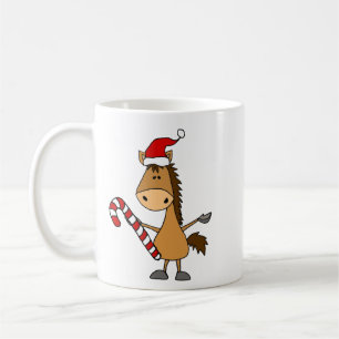Caneca De Café Funny Bay Horse in Santa Hat Christmas