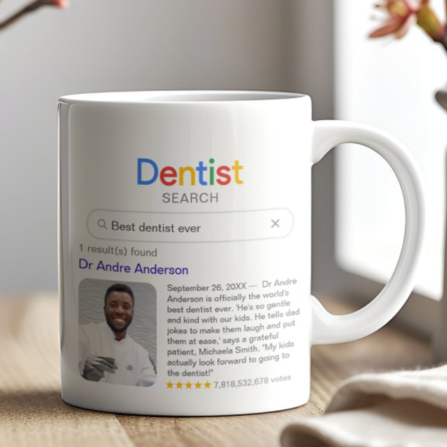 Caneca De Café Funny Best Dentist Ever Search Results With Photo (Criador carregado)