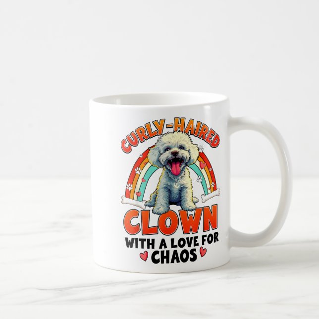 Caneca De Café Funny Bichon Frise Design For Dog Lover  (Direita)