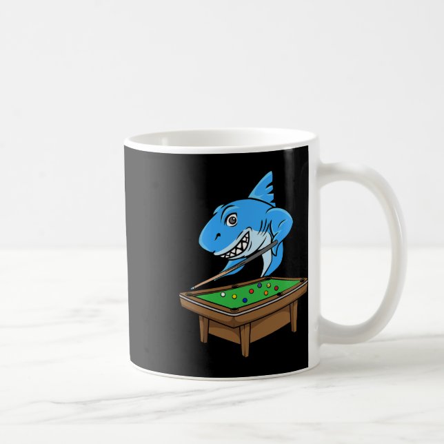 Caneca De Café Funny Billiards Piscina Shark Hall Piada Billi (Direita)