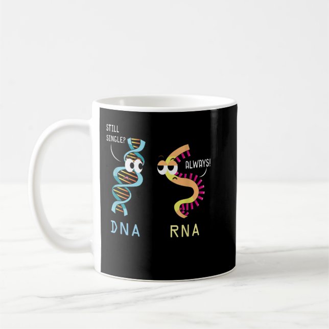 Caneca De Café Funny Biology Proud Biologist Microbiology DNA RNA (Esquerda)