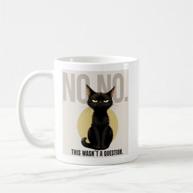 Caneca De Café Funny Black Cat Meme Coffee Mug (Esquerda)