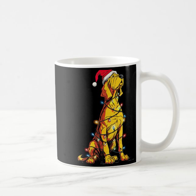 Caneca De Café Funny Bloodhound Christmas Graphics Dog Lights Lov (Direita)