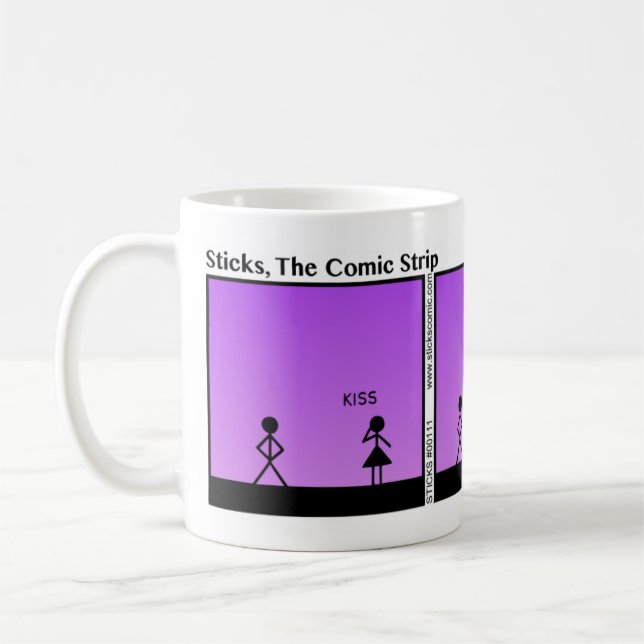 Caneca De Café Funny Blow a Kiss Stickman Mug - 111 (Esquerda)