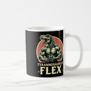 Caneca De Café Funny Bodybuilder Tyrannosaurus Flex Gym T-rex Din