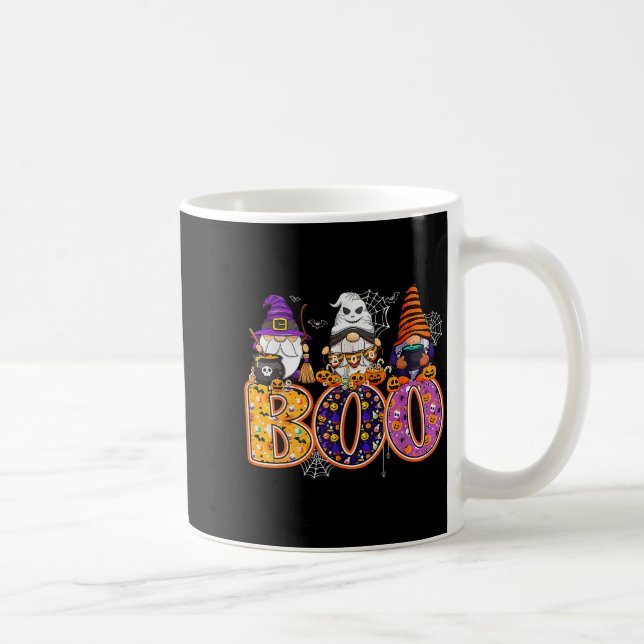 Caneca De Café Funny Boo Witch Sipders Pumpkins Happy Halloween G (Direita)