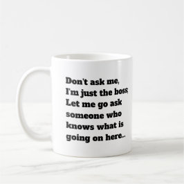 Caneca De Café Funny Boss Sayings Office Humor Typografia