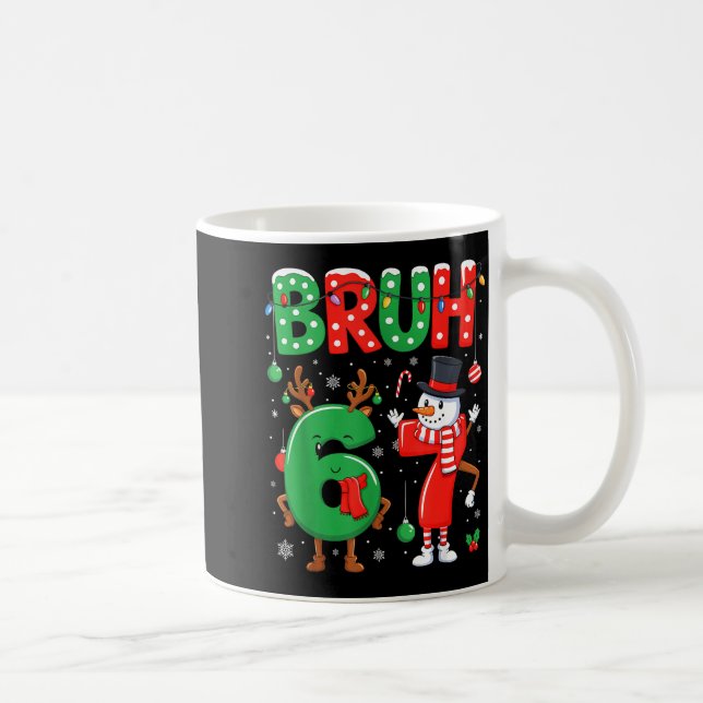 Caneca De Café Funny Bruh 67 Six Seven 6 7 Meme Christmas Gen Alp (Direita)
