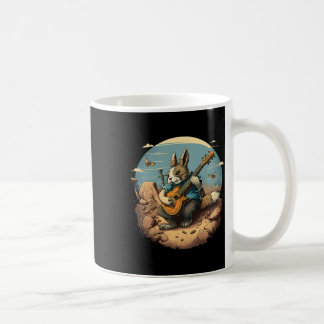 Caneca De Café Funny Bunny Playing Njo Guitar Music Rabbit Happy 