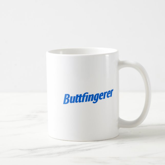 Caneca De Café Funny Buttfingerer Tee Butt Fingerer Halloween Emb (Direita)