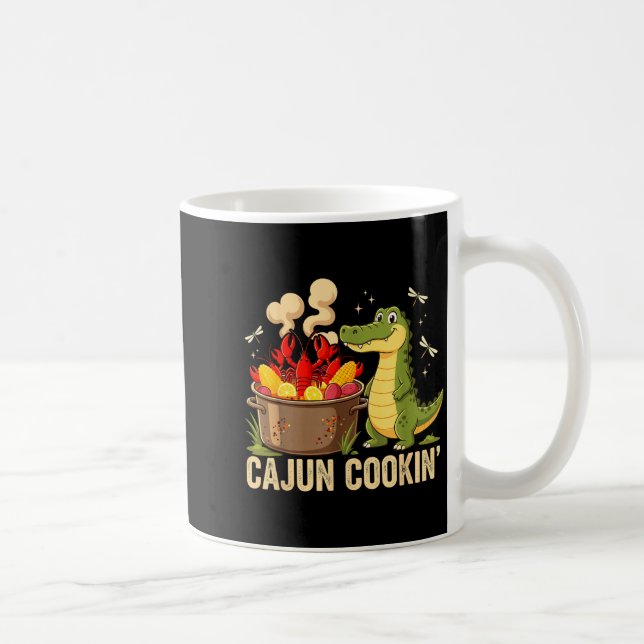Caneca De Café Funny Cajun Louisiana Boil Alligator Crawfish Mard (Direita)
