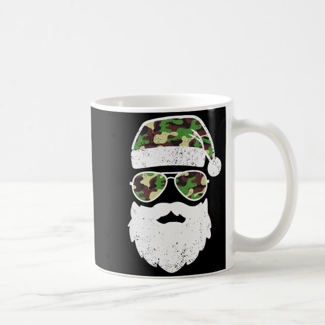Caneca De Café Funny Camo Christmas Pajama Funny Camo Matching Fa (Direita)