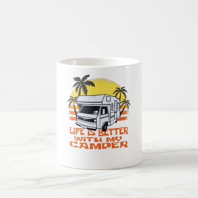 Caneca De Café Funny Camper Motorhome - Camping Caravan (Centro)