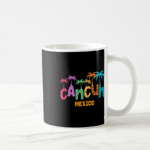 Caneca De Café Funny Cancun Mexico Palm Tree Colorir Tipografia