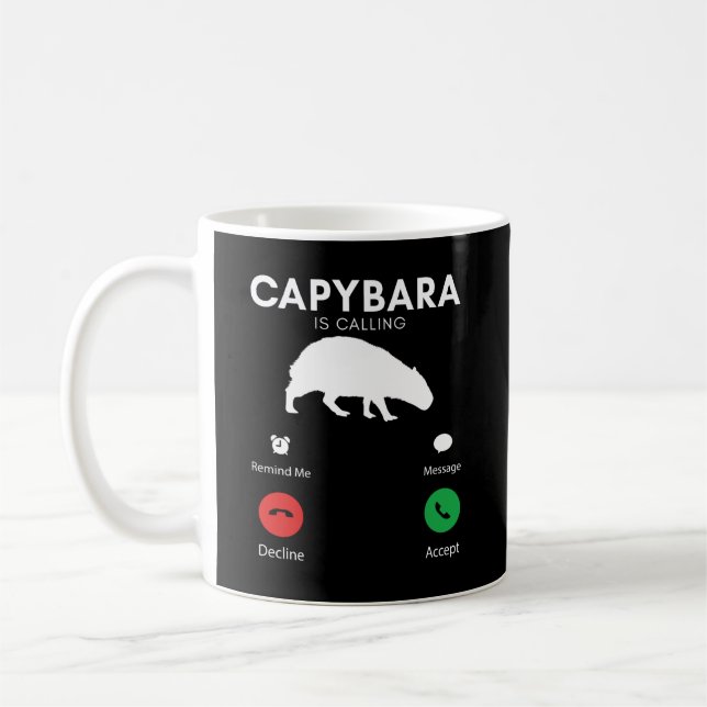 Caneca De Café Funny Capybara Humorous Capybaras (Esquerda)