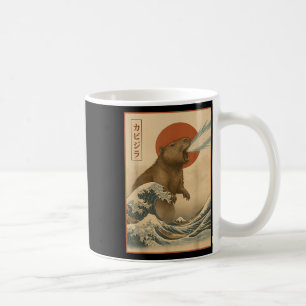 Caneca De Café Funny Capybara Japonesa Onda Capyzilla Boys Girls