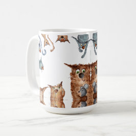 Caneca De Café Funny cartoon cats