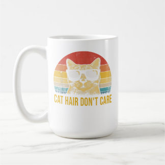 Caneca De Café Funny Cat Hair Don't Care Card for Cat Lovers