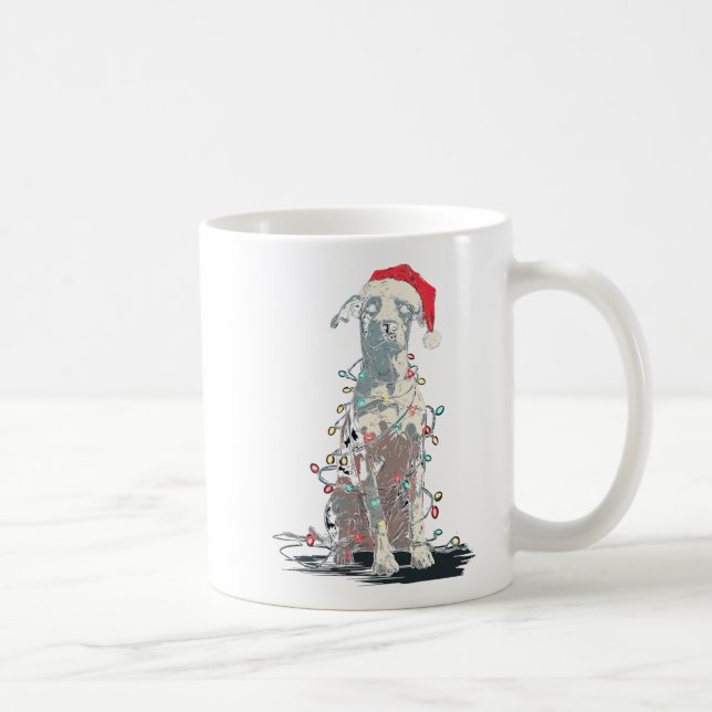 Caneca De Café Funny Catahoula Leopard Dog Christmas Graphics Lig (Direita)