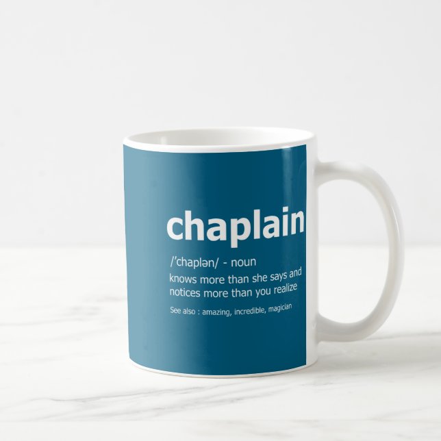 Caneca De Café Funny Chaplain Definition New Job Gift For Chaplai (Direita)
