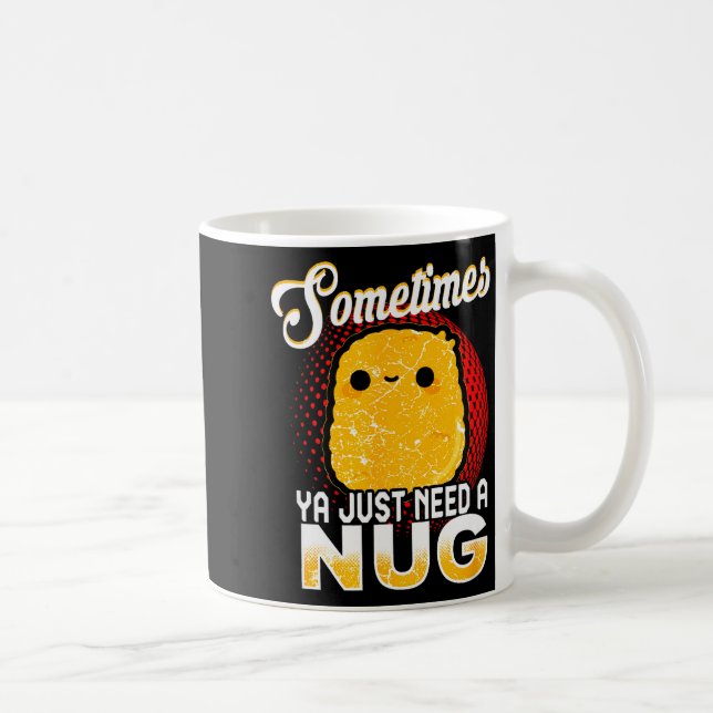Caneca De Café Funny Chicken Nugget Fast Food Costume  (Direita)