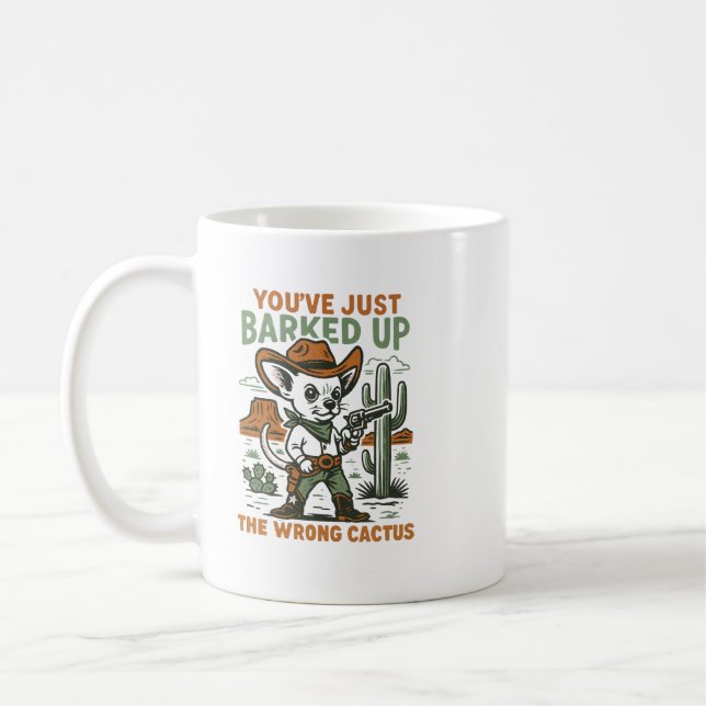 Caneca De Café Funny Chihuahua Western Mug – You've Just Barked  (Esquerda)